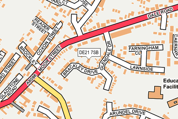DE21 7SB map - OS OpenMap – Local (Ordnance Survey)