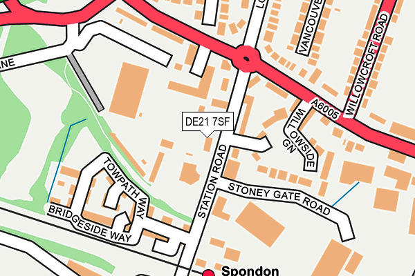 DE21 7SF map - OS OpenMap – Local (Ordnance Survey)