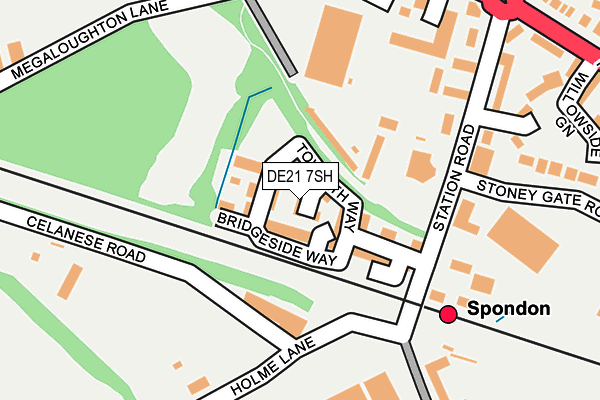 DE21 7SH map - OS OpenMap – Local (Ordnance Survey)