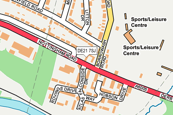 DE21 7SJ map - OS OpenMap – Local (Ordnance Survey)