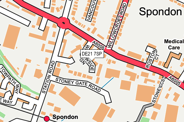 DE21 7SP map - OS OpenMap – Local (Ordnance Survey)