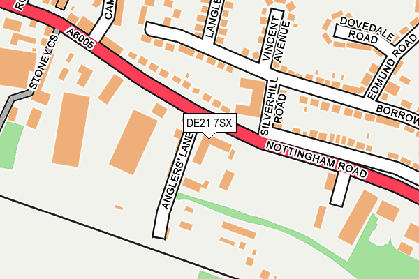 DE21 7SX map - OS OpenMap – Local (Ordnance Survey)