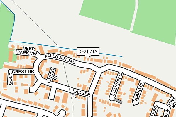 DE21 7TA map - OS OpenMap – Local (Ordnance Survey)