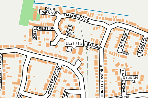 DE21 7TG map - OS OpenMap – Local (Ordnance Survey)