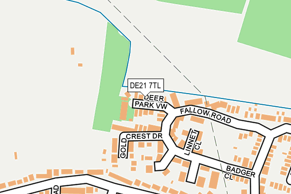 DE21 7TL map - OS OpenMap – Local (Ordnance Survey)