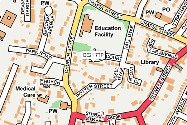 DE21 7TP map - OS OpenMap – Local (Ordnance Survey)