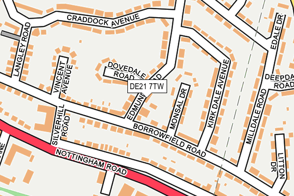 DE21 7TW map - OS OpenMap – Local (Ordnance Survey)