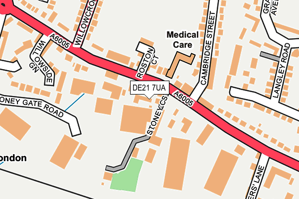 DE21 7UA map - OS OpenMap – Local (Ordnance Survey)