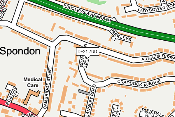 DE21 7UD map - OS OpenMap – Local (Ordnance Survey)