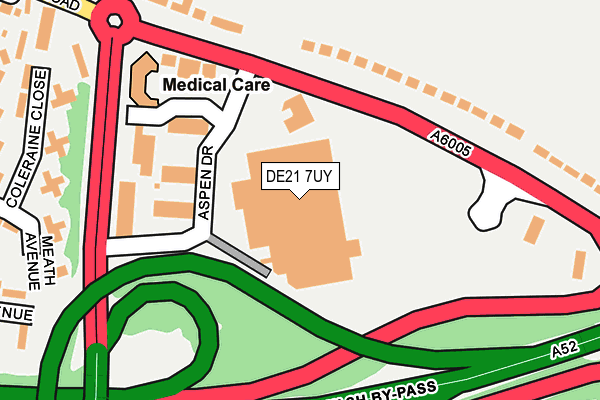 DE21 7UY map - OS OpenMap – Local (Ordnance Survey)