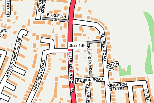 DE22 1BH map - OS OpenMap – Local (Ordnance Survey)