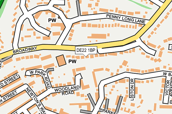 DE22 1BP map - OS OpenMap – Local (Ordnance Survey)