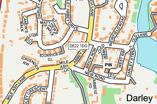 DE22 1DG map - OS OpenMap – Local (Ordnance Survey)