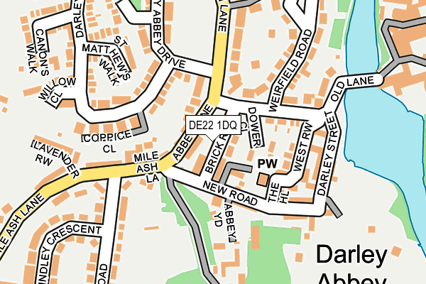 DE22 1DQ map - OS OpenMap – Local (Ordnance Survey)