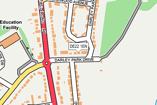 DE22 1EN map - OS OpenMap – Local (Ordnance Survey)