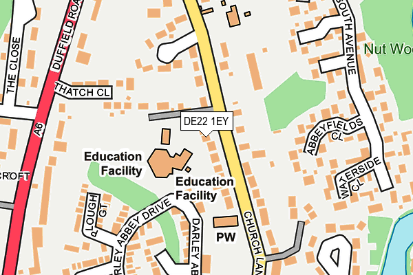 DE22 1EY map - OS OpenMap – Local (Ordnance Survey)