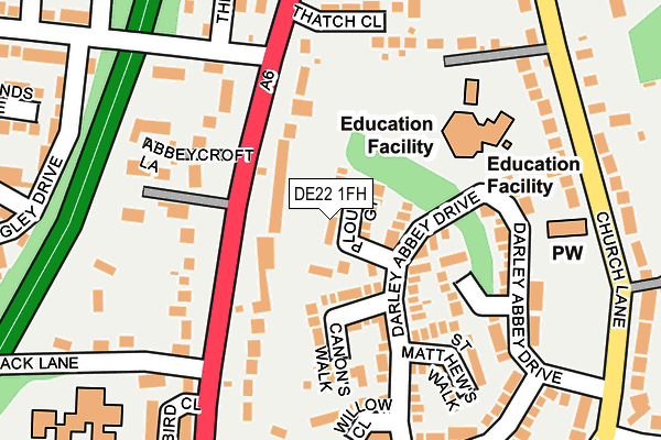 DE22 1FH map - OS OpenMap – Local (Ordnance Survey)