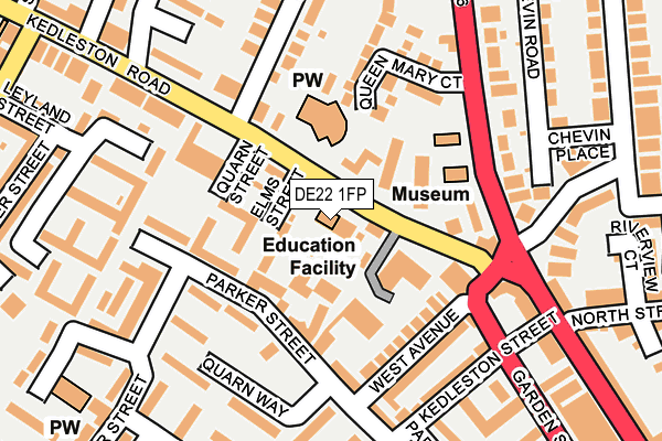DE22 1FP map - OS OpenMap – Local (Ordnance Survey)