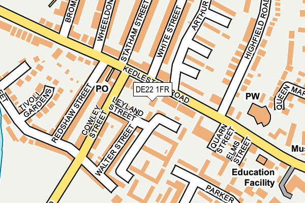 DE22 1FR map - OS OpenMap – Local (Ordnance Survey)