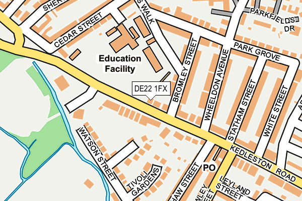 DE22 1FX map - OS OpenMap – Local (Ordnance Survey)