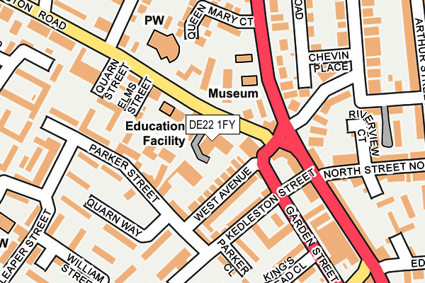 DE22 1FY map - OS OpenMap – Local (Ordnance Survey)