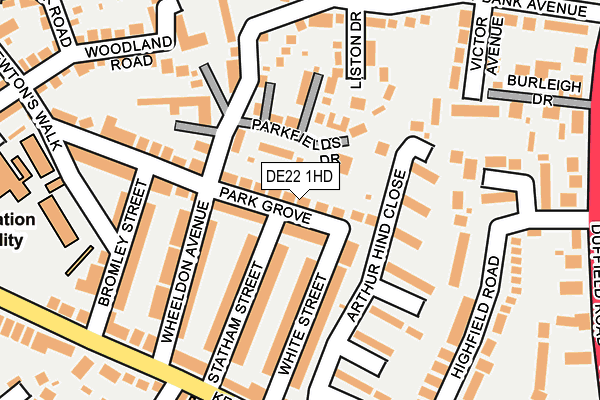 DE22 1HD map - OS OpenMap – Local (Ordnance Survey)