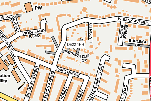 DE22 1HH map - OS OpenMap – Local (Ordnance Survey)
