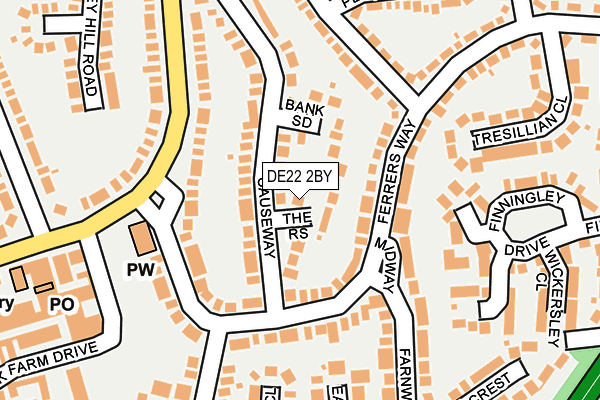 DE22 2BY map - OS OpenMap – Local (Ordnance Survey)