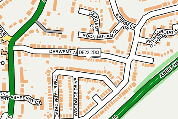 DE22 2DQ map - OS OpenMap – Local (Ordnance Survey)