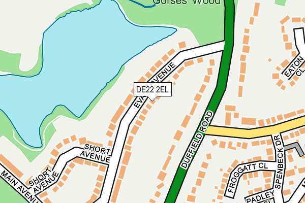 DE22 2EL map - OS OpenMap – Local (Ordnance Survey)