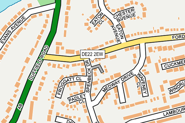 DE22 2EW map - OS OpenMap – Local (Ordnance Survey)