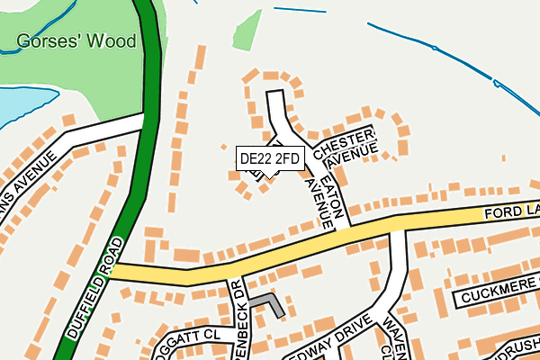 DE22 2FD map - OS OpenMap – Local (Ordnance Survey)