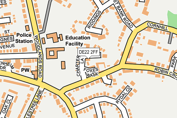 DE22 2FF map - OS OpenMap – Local (Ordnance Survey)