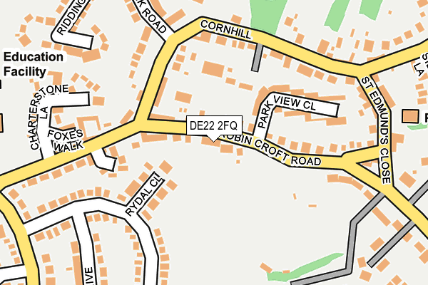 DE22 2FQ map - OS OpenMap – Local (Ordnance Survey)