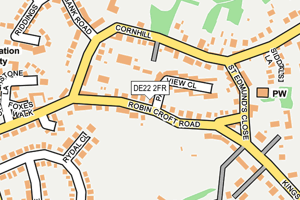 DE22 2FR map - OS OpenMap – Local (Ordnance Survey)