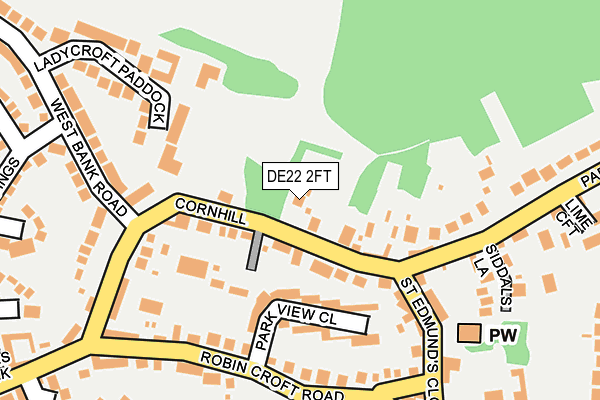 DE22 2FT map - OS OpenMap – Local (Ordnance Survey)