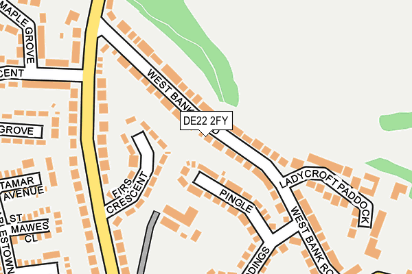 DE22 2FY map - OS OpenMap – Local (Ordnance Survey)