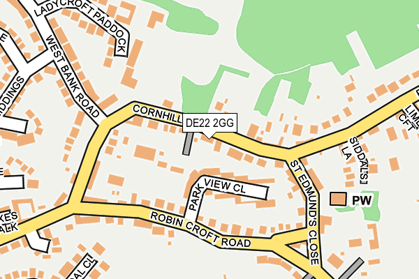 DE22 2GG map - OS OpenMap – Local (Ordnance Survey)