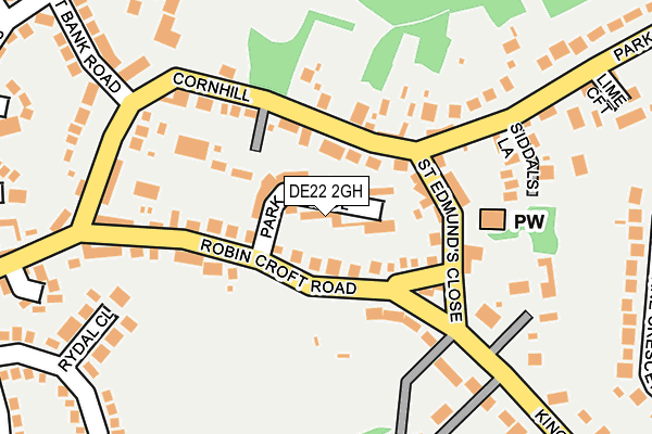 DE22 2GH map - OS OpenMap – Local (Ordnance Survey)