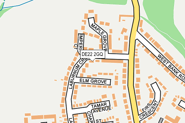 DE22 2GQ map - OS OpenMap – Local (Ordnance Survey)