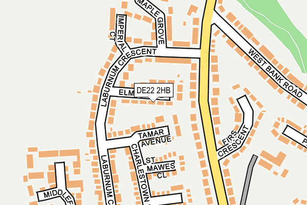 DE22 2HB map - OS OpenMap – Local (Ordnance Survey)
