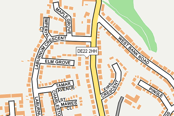 DE22 2HH map - OS OpenMap – Local (Ordnance Survey)
