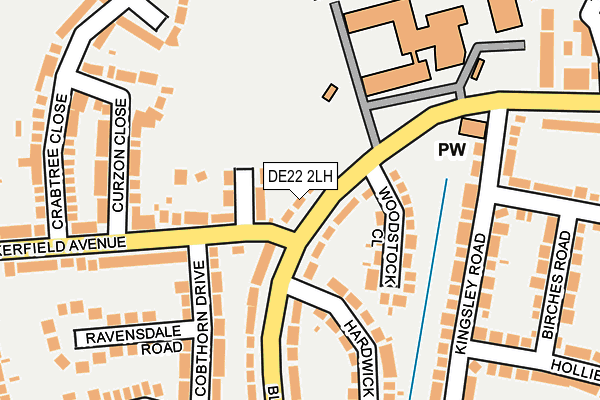 DE22 2LH map - OS OpenMap – Local (Ordnance Survey)