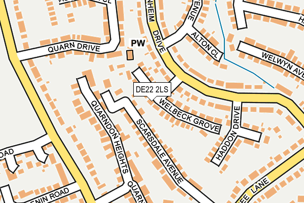 DE22 2LS map - OS OpenMap – Local (Ordnance Survey)