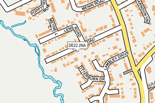 DE22 2NA map - OS OpenMap – Local (Ordnance Survey)