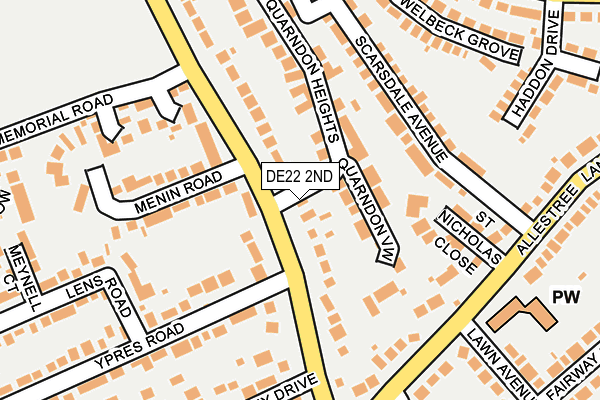 DE22 2ND map - OS OpenMap – Local (Ordnance Survey)