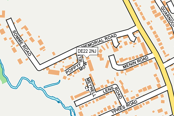 DE22 2NJ map - OS OpenMap – Local (Ordnance Survey)