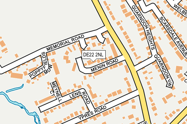 DE22 2NL map - OS OpenMap – Local (Ordnance Survey)