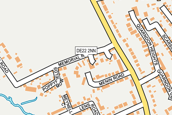 DE22 2NN map - OS OpenMap – Local (Ordnance Survey)