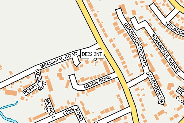DE22 2NT map - OS OpenMap – Local (Ordnance Survey)